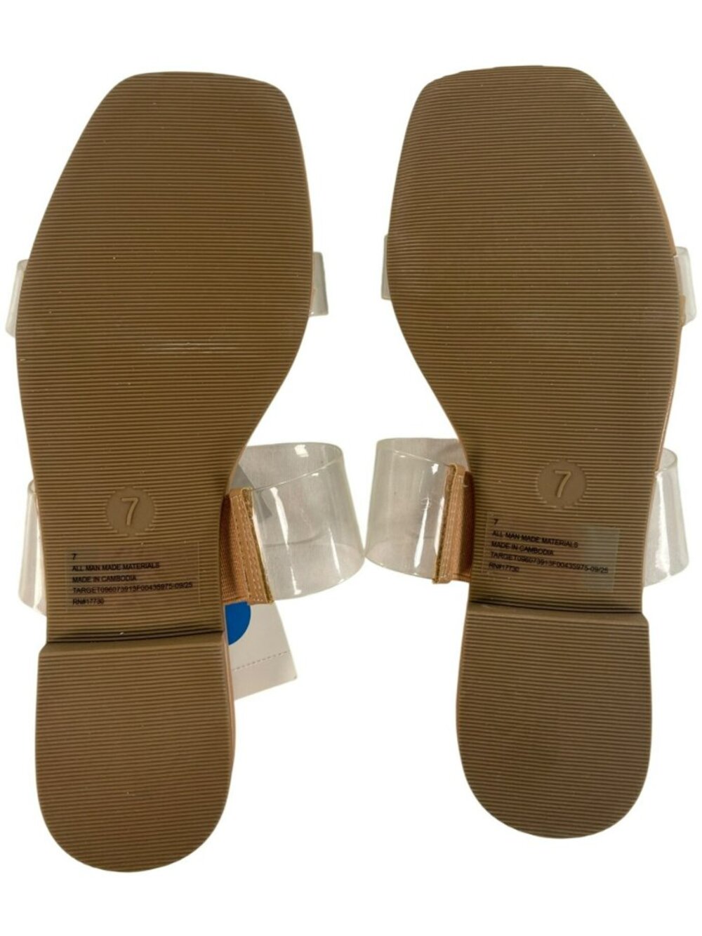 A New Day Anna Memory Foam Sandals Clear Comfortable & Lightweight Slip-On Sz 7 - Picture 5 of 10